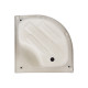 Lidz Душова кабіна Latwa SC80x80.SAT.HIGH.FR полукругла, скло Frost 4 мм + Душовий піддон KAPIELKA ST80x80x41, з панеллю (LLSC8080SATHIGHFR2SET)