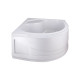 Lidz Душова кабіна Latwa SC80x80.SAT.HIGH.FR полукругла, скло Frost 4 мм + Душовий піддон KAPIELKA ST80x80x41, з панеллю (LLSC8080SATHIGHFR2SET)
