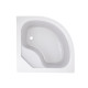 Lidz Душова кабіна Latwa SC80x80.SAT.HIGH.FR полукругла, скло Frost 4 мм + Душовий піддон KAPIELKA ST80x80x41, з панеллю (LLSC8080SATHIGHFR2SET)