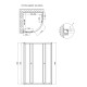 Lidz Душова кабіна Latwa SC80x80.SAT.LOW.GR, скло тоноване 4 мм без піддону (LLSC8080SATLOWGR2)