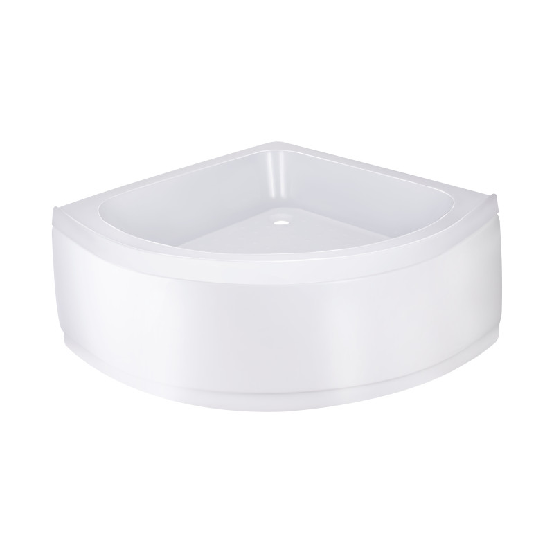 Lidz Душова кабіна Latwa SC80x80.SAT.MID.FR полукругла, скло Frost 4 мм + Душовий піддон KAPIELKA ST80x80x26, з панеллю (LLSC8080SATMIDFR2SET)