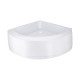 Lidz Душова кабіна Latwa SC80x80.SAT.MID.GR полукругла, скло тон. 4 мм + Душовий піддон KAPIELKA ST80x80x26, з панеллю (LLSC8080SATMIDGR2SET)