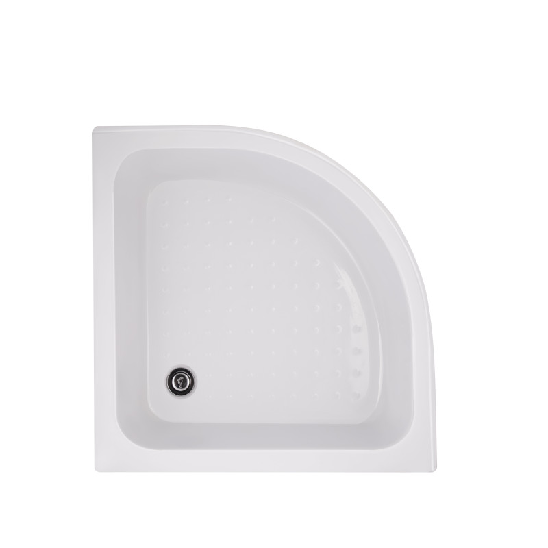 Lidz Душова кабіна Latwa SC80x80.SAT.MID.GR полукругла, скло тон. 4 мм + Душовий піддон KAPIELKA ST80x80x26, з панеллю (LLSC8080SATMIDGR2SET)