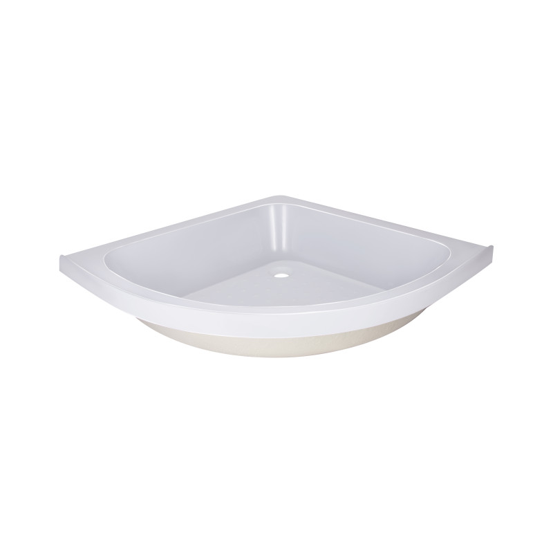 Lidz Душова кабіна Latwa SC80x80.SAT.MID.GR полукругла, скло тон. 4 мм + Душовий піддон KAPIELKA ST80x80x26, з панеллю (LLSC8080SATMIDGR2SET)