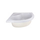 Lidz Душова кабіна Latwa SC90x90.SAT.HIGH.FR полукругла, скло Frost 4 мм + Душовий піддон KAPIELKA ST90x90x41, з панеллю (LLSC9090SATHIGHFR2SET)