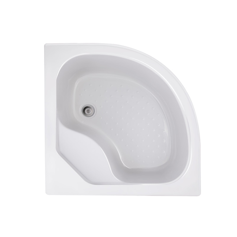Lidz Душова кабіна Latwa SC90x90.SAT.HIGH.GR полукругла, скло тон 4 мм + Душовий піддон KAPIELKA ST90x90x41, з панеллю (LLSC9090SATHIGHGR2SET)