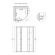 Lidz Душова кабіна Latwa SC90x90.SAT.LOW.FR, скло Frost 4 мм без піддону