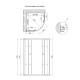 Lidz Душова кабіна Latwa SC90x90.SAT.MID.FR, скло Frost 4 мм без піддона