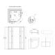Lidz Набір душова кабіна Latwa SC90x90.SAT.MID.FR, скло Frost 4 мм + піддон с панелью Kupala