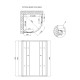 Lidz Душова кабіна Latwa SC90x90.SAT.MID.GR, скло тоноване 4 мм без піддона