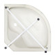 Lidz Душовий бокс Tani SB90x90.SAT.HIGH.FR, скло Frost 4 мм