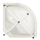 Lidz Душовий бокс Tani SB90x90.SAT.HIGH.GR, скло тоноване 4 мм