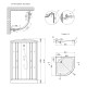 Lidz Душовий бокс Tani SB90x90.SAT.LOW.GR, скло тоноване 4 мм
