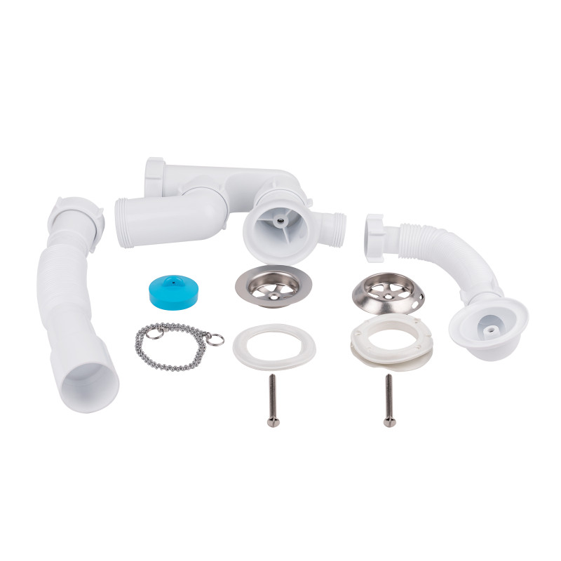 Lidz Сифон для ванни (WHI) 60 03 V002 00 з ревізією (вихід 50 мм)