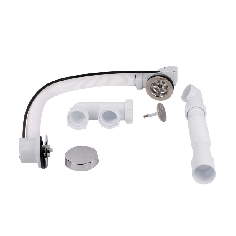 Lidz Сифон для ванни (WHI) 60 03 V002 01 з ревізією (вихід 50 мм)
