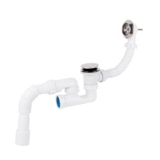 Lidz Сифон для ванни (WHI) 60 03 V002 02 з ревізією (вихід 50 мм)