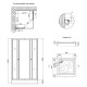Lidz Набір Душова кабіна Wawel SC80x80.SAT.LOW.FR, скло Frost 4 мм + піддон Mazur (LWASC8080SATLOWFR2SET)