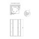 Lidz Душова кабіна Wawel SC80x80.SAT.LOW.GR, скло тоноване 4 мм без піддона