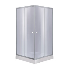 Lidz Набір душова кабіна Wawel SC90x90.SAT.LOW.GR, скло тоноване 4 мм + піддон Mazur