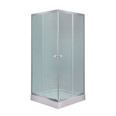 Lidz Душова кабіна Wawel SC90x90.SAT.LOW.FR, скло Frost 4 мм + Душовий піддон KAPIELKA ST90x90х14 (LWASC9090SLFSET)