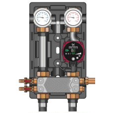 Meibes Насосна група з роздільним теплообмінником D-UK-HE DN25 з насосом Grundfos Alpha2 ES 25-60 н/ж (M45811.37IX)