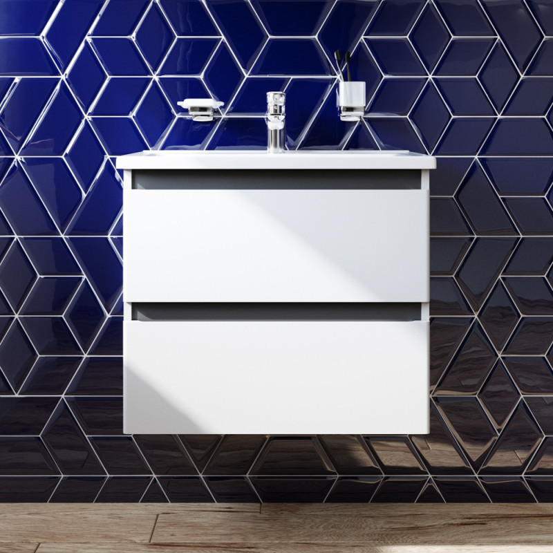 Тумба з раковиною, підвісна, 65 см, 2 ящика AM.PM M85-FHX0652-WC0652WG38 X-Joy