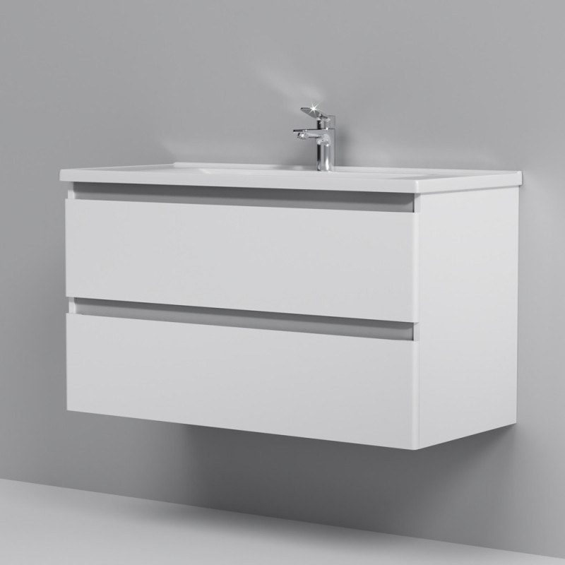 Тумба з раковиною, підвісна, 100 см, 2 ящика AM.PM M85-FHX1002-WC1002WG38 X-Joy
