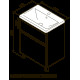 Тумба з раковиною, підлогова, 65 см, 2 ящика AM.PM M85-FSX0652-WC0652WG38 X-Joy