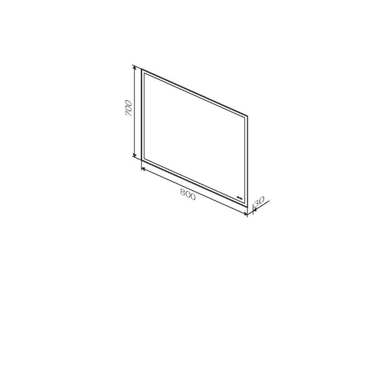 Дзеркало з LED-підсвічуванням по периметру, 80 см AM.PM M91AMOX0801WG38 GEM