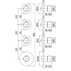 MDE019CR Paffoni modular boxЗовнішня частина до термостата на 3 вих, вертик./горизонт. установка,хром