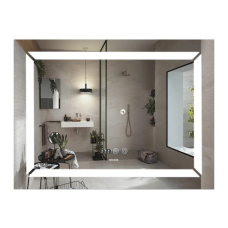 Дзеркало Mixxus LIGHT MR01-80x60 з Led Touch, Anti-fog, димером, регулятором яскравості, годинником