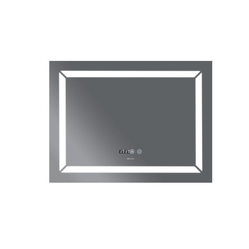 Дзеркало Mixxus LIGHT MR01-80x60 з Led Touch, Anti-fog, димером, регулятором яскравості, годинником