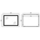 Дзеркало Mixxus LIGHT MR01-80x60 з Led Touch, Anti-fog, димером, регулятором яскравості, годинником