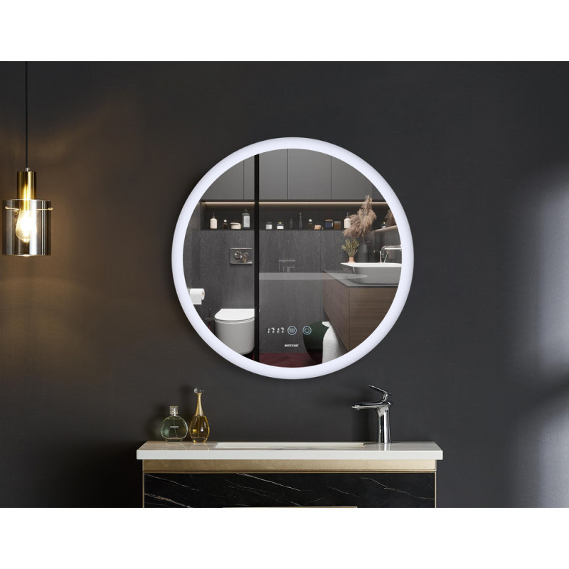 Дзеркало Mixxus PLAIN MC10-60 з Led Touch, Anti-fog, димером, регулятором яскравості, годинником (M