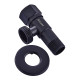 Кран для підключення сантехприладів Mixxus VAL-07-1/2x3/4 Black (MI6059)