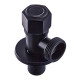 Кран для підключення сантехприладів Mixxus VAL-07-1/2x3/4 Black (MI6059)