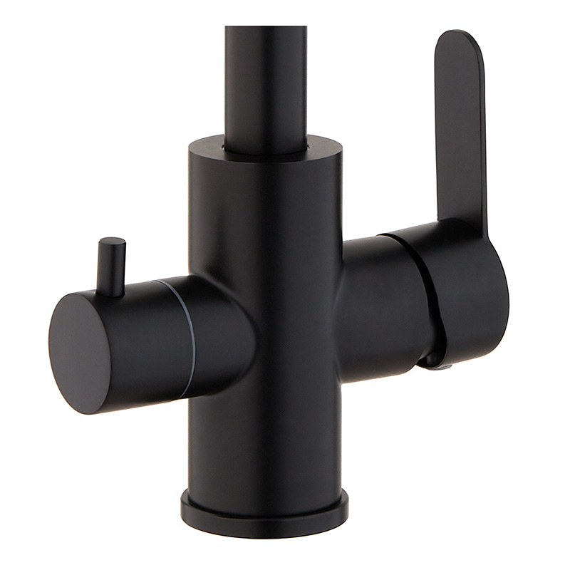 Змішувач для кухні Mixxus DAX-021-G Black (нерж. сталь) з вих.для пит.води (MI6078)