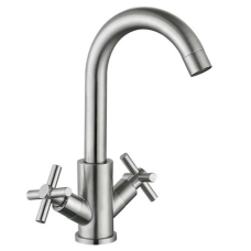 Змішувач для умивальника Mixxus DVE-001-C (нерж. сталь) (MI6086)