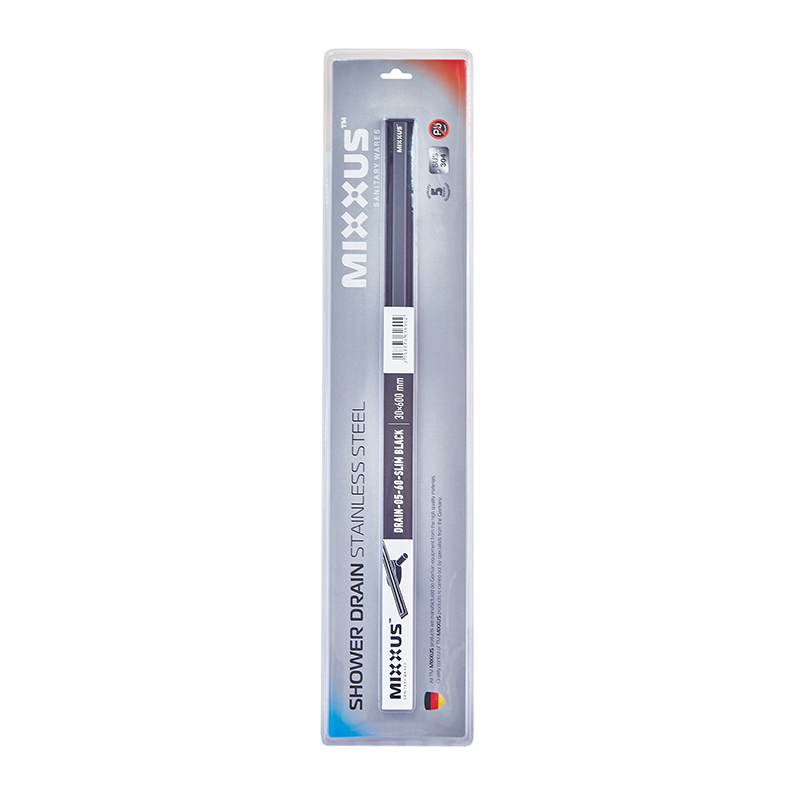 Душовий трап з нерж. сталі SUS304 Mixxus Drain-05-60-Slim Black (30x600 мм) (Чорний) (MI6169)