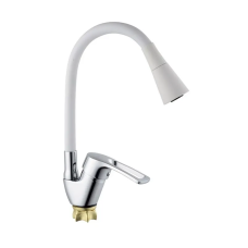 Змішувач для кухні з силіконовим виливом Champion YUB 011-181 (Nut) Refl.White (MI6423)