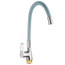 Змішувач для кухні Mixxus SOP4-045 Reflector Gray з сірим силіконовим виливом (MI6489)