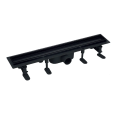 Душовий трап Mixxus DRAIN-06-60 BLACK з пластиковою основою і накладкою із нерж.сталі SUS304 70x600