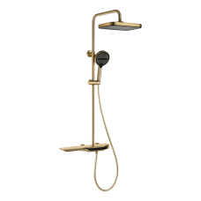 Душова колона з термостатичним змішувачем Mixxus Premium SPACE-009-J Brushed gold, 3 режими (MI6541)