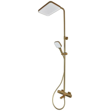 Душова колона Mixxus Premium VIRGO 009-J BRUSHED GOLD з термостатичним змішувачем,3 функції (MI6649)