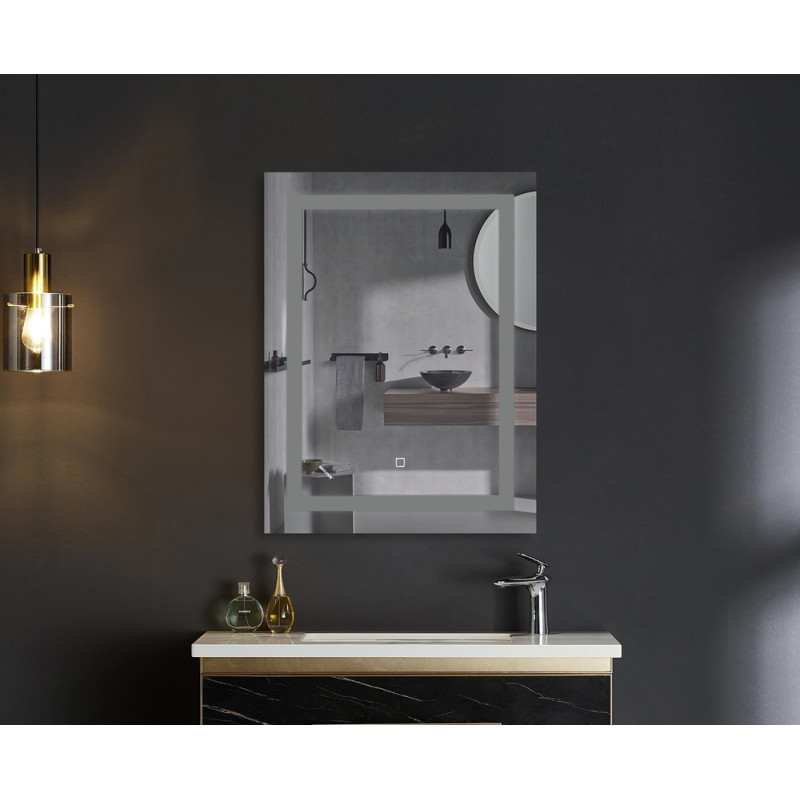 Дзеркало Mixxus TALL MR08-80x60-Reverse з Led Touch, Anti-fog, димером, регулятором яскравості (MI6