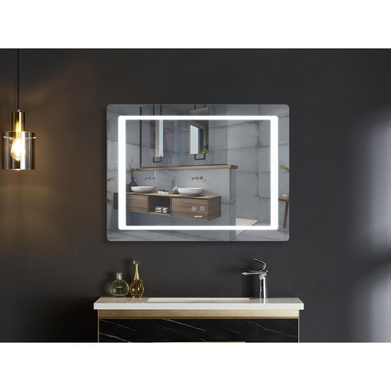Дзеркало Mixxus STYLE MR13-80x60-Reverse з Led Touch, Anti-fog, димером, регулятором яскравості (MI