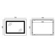 Дзеркало Mixxus WARM MR02-70x50-CASE з Led Touch, Anti-fog, димером, регулятором яскравості, годинн