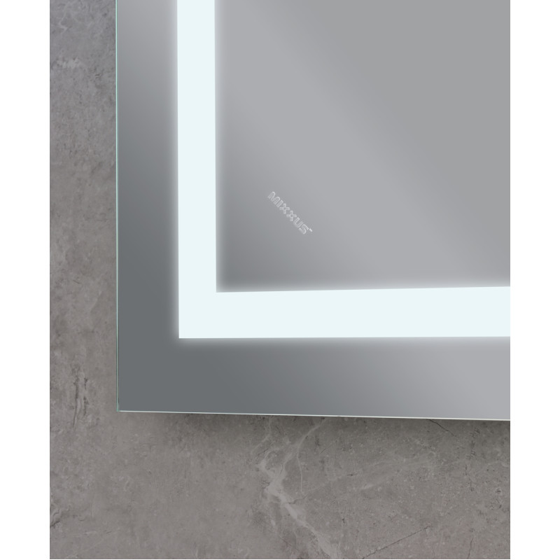 Дзеркало Mixxus WARM MR02-70x50-CASE з Led Touch, Anti-fog, димером, регулятором яскравості, годинн