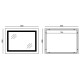 Дзеркало Mixxus WARM MR02-80x60-CASE з Led Touch, Anti-fog, димером, регулятором яскравості, годинн
