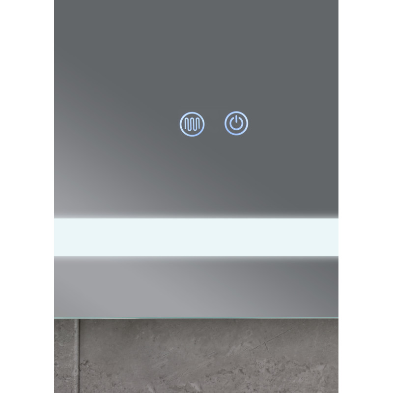 Дзеркало Mixxus WARM MR12-80x60-Reverse з Led Touch, Anti-fog, димером, регулятором яскравості (MI6